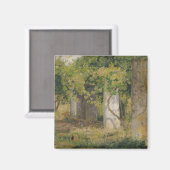 Pergola mit Weintrauben (Weinlandschaft) Magnet (Vorderseite/Rückseite)