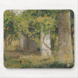 Pergola mit Weintrauben (Weinlandschaft) Mousepad