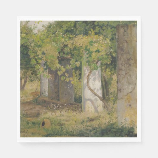 Pergola mit Weintrauben (Weinlandschaft) Serviette (Vorderseite)