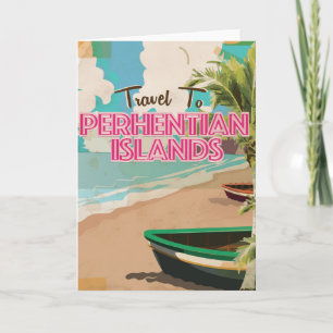 Perhentian-Inseln Vintage-Urlaubsposter Feiertagskarte