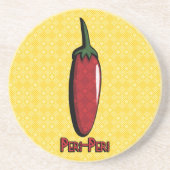 Peri-Peri Chile Pepper Sandstone Coaster Getränkeuntersetzer (Vorne)