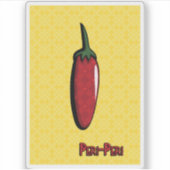 Peri-Peri-Chili Pepper Aufkleber (Vorderseite)