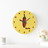 Peri-Peri Chili Pepper Clock Große Wanduhr (Zuhause)