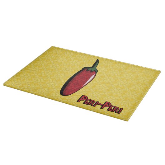 Peri-Peri-Chili Pepper Cutting Board Schneidebrett (Ecke)