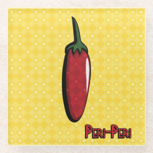 Peri-Peri Chili Pepper Glass Untersetzer