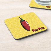 Peri-Peri Chili Pepper Kunststoff-Untersetzer Getränkeuntersetzer (Linke Seite)