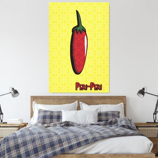 Peri-Peri Chili Pepper Leinwand Art (Insitu (Schlafzimmer))