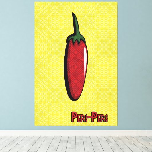 Peri-Peri Chili Pepper Leinwand Art (Insitu (Holzboden))