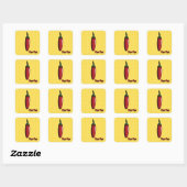 Peri-Peri-Chili Pepper-Sticker Quadratischer Aufkleber (Blatt)