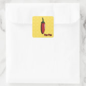 Peri-Peri-Chili Pepper-Sticker Quadratischer Aufkleber (Tasche)