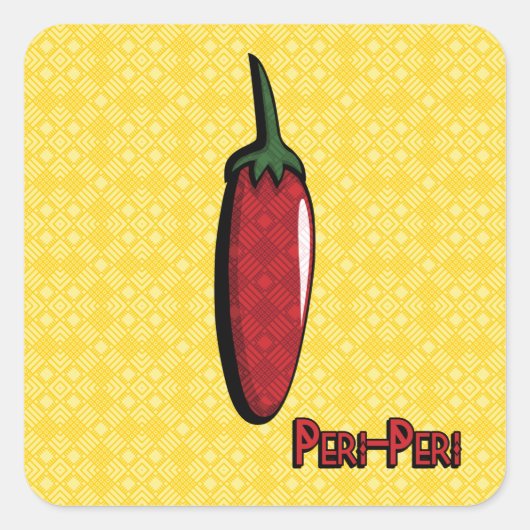 Peri-Peri-Chili Pepper-Sticker Quadratischer Aufkleber (Vorderseite)