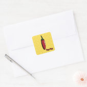 Peri-Peri-Chili Pepper-Sticker Quadratischer Aufkleber (Umschlag)