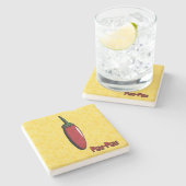Peri-Peri Chili Pepper Stone Untersetzer (Seitenansicht)