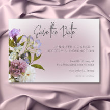 Peri White Mauve Floral Moderne Hochzeit