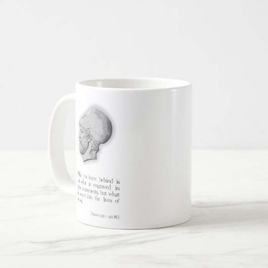 Pericles Portrait & Zitat: Was Sie verlassen... Kaffeetasse (Vorderseite Links)