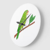 Perico verde del trópico große wanduhr (Winkel)