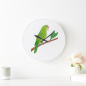 Perico verde del trópico große wanduhr (Zuhause)