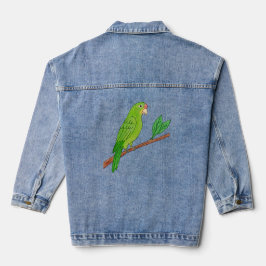 Perico verde del trópico jeansjacke