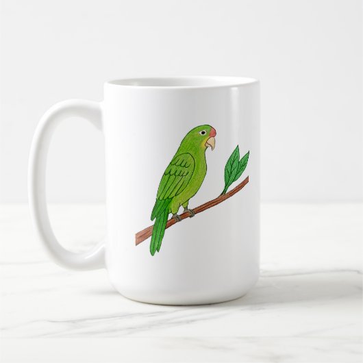 Perico verde del trópico kaffeetasse (Links)