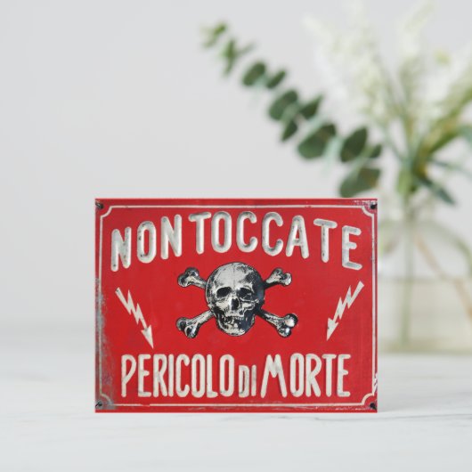 Pericolo di Morte Postkarte (Stehend Vorderseite)