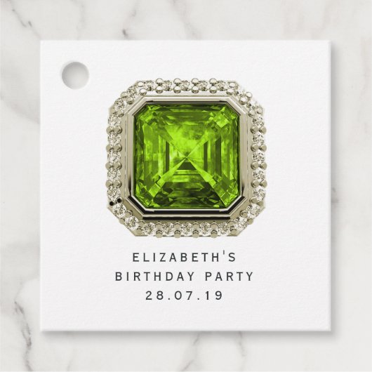 Peridot August Birthstone Geschenkanhänger (Vorderseite)