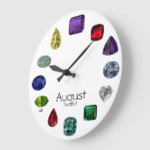 Peridot, August Birthstone Große Wanduhr (Winkel)