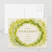 Peridot August-Geburtsstein Postkarte (Vorne/Hinten)