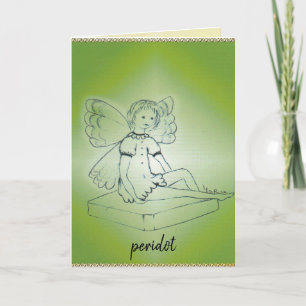 Peridot/August-Grußkarte Karte