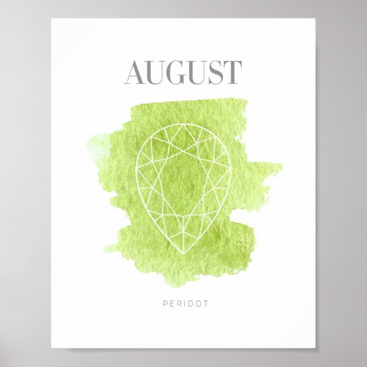 Peridot Birthstone August Poster (Vorne)