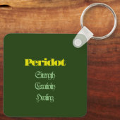 Peridot Birthstone - August Schlüsselanhänger (Rückseite)