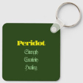 Peridot Birthstone - August Schlüsselanhänger (Rückseite)