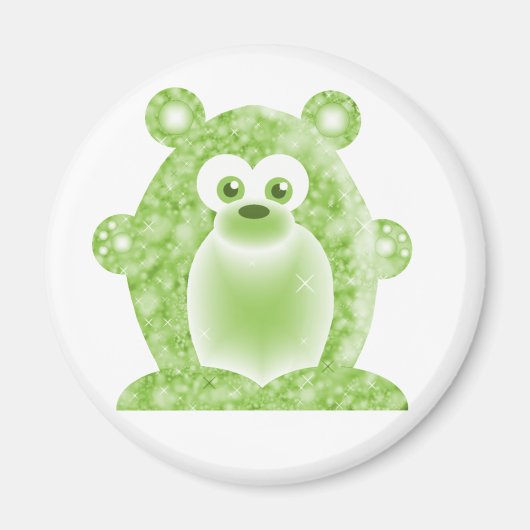Peridot Birthstone Bär Magnet (Vorne)