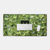 Peridot Birthstone Monogram Personalized Name Schreibtischunterlage (Tastatur & Maus)