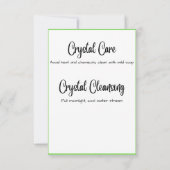 Peridot Crystal Meaning Card Einladung (Rückseite)