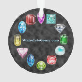 Peridot-Edelstein-Verzierung Ornament (Rückseite)