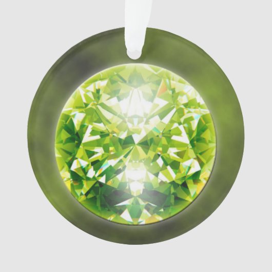 Peridot-Edelstein-Verzierung Ornament (Vorderseite)
