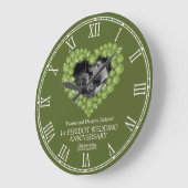 Peridot Foto 1. Hochzeitstag Grosses Große Wanduhr (Winkel)