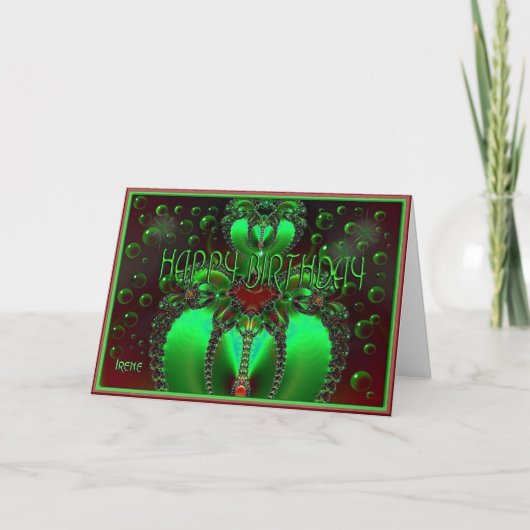 Peridot-Geburtstag Karte (Vorderseite)