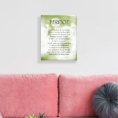 Peridot Geburtstein - August Gedicht Kunst Leinwan Leinwanddruck (Insitu (Wohnzimmer))