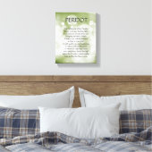 Peridot Geburtstein - August Gedicht Kunst Leinwan Leinwanddruck (Insitu (Schlafzimmer))