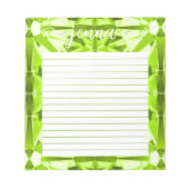 Peridot Gemstone Lined Personalisiert Notizblock (Vorderseite)