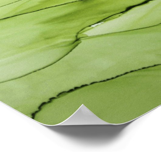 Peridot Green Abstrakt Poster (Ecke)