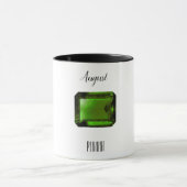 Peridot Green Emerald Coffee Tasse August Gemstone (Zentrum)