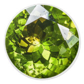 Peridot Green Gem Muster Keramikknauf (Vorderseite)