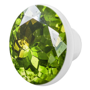 Peridot Green Gem Muster Keramikknauf