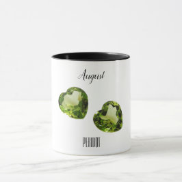 Peridot Green Heart Coffee Tasse August Gemstone
