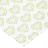 Peridot-grüne Edelsteine-Herzlinientuch Tischdecke (Schrägansicht)