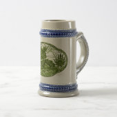 Peridot-grüner Drache-Medaillon Bierglas (VorderseiteRechts)