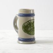 Peridot-grüner Drache-Medaillon Bierglas (Vorderseite Links)