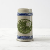 Peridot-grüner Drache-Medaillon Bierglas (Mittel)